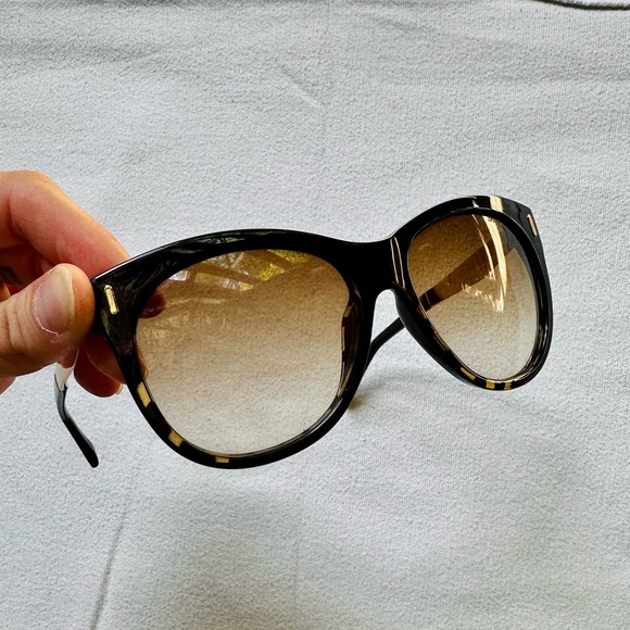 Jimmy Choo half black half tortoise gold embellished sunglasses - Picture 2 of 9